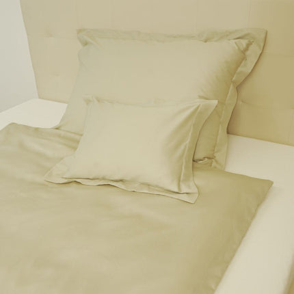 Dupla pamutszatén ágyneműhuzat garnitúra angol széllel - 5 db-os - Világos arany - TC 250