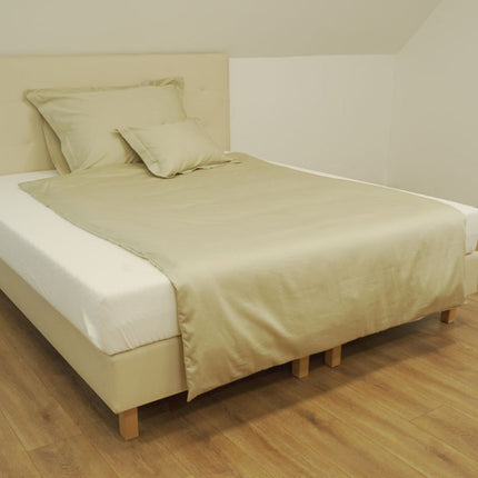 Pamutszatén kispárnahuzat angol széllel - Világos arany - TC 250