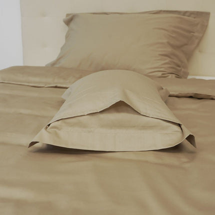 Pamutszatén kispárnahuzat angol széllel - Mogyoró - TC 250