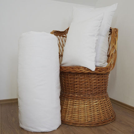 Elegáns csíkos poliészter szatén ágyneműhuzat - 100% PE - áthajtós - 2 db-os szett - 130 gr/m2 - csomagos