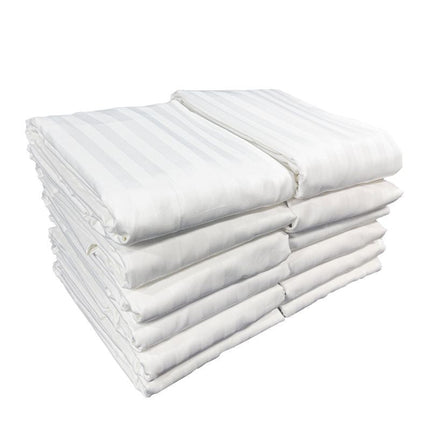 Szállodai damaszt csíkos paplanhuzat – 100% Pamut - cipzáras - 130 gr/m2 - csomagos