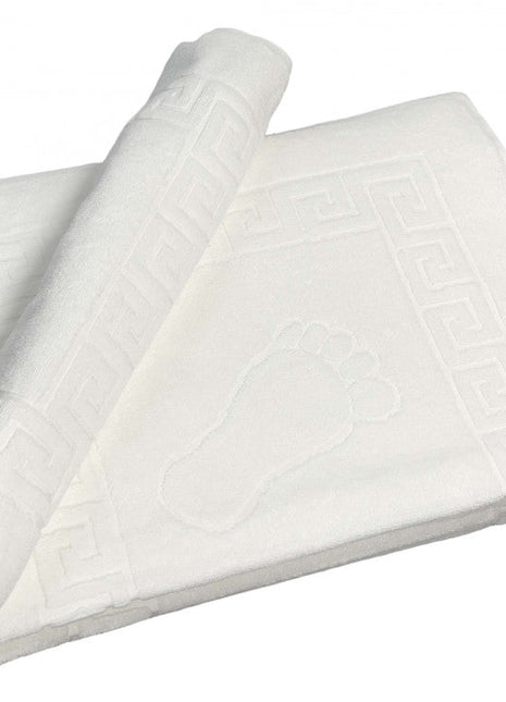 Szállodai Frottír Kádkilépő – Fehér Tappancsos – Prémium Minőség – 700 g/m²