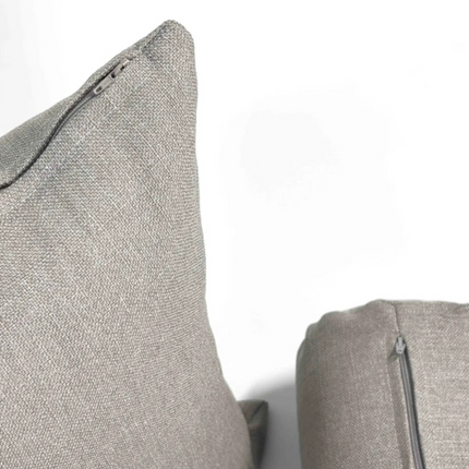 Díszpárna - Henger párna betéttel - cipzáros - Szürkésbarna