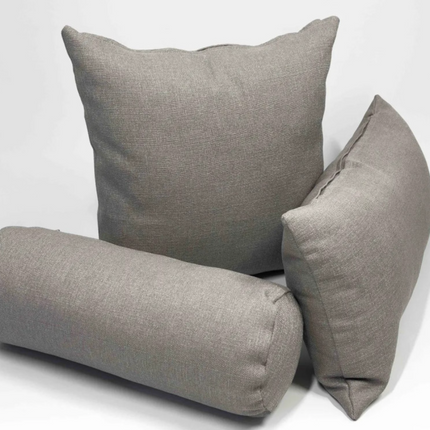 Díszpárna - Téglalap párna betéttel - cipzáros - Szürkésbarna