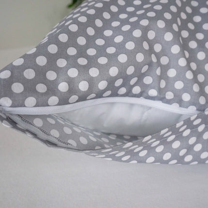 Pamut ágyneműhuzat garnitúra - Szürke pöttyös