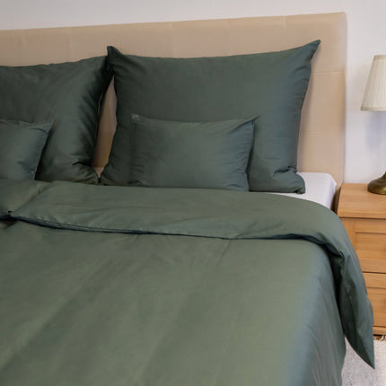 Olivazöld egyszínű szatén ágyneműhuzat garnitúra - TC 300