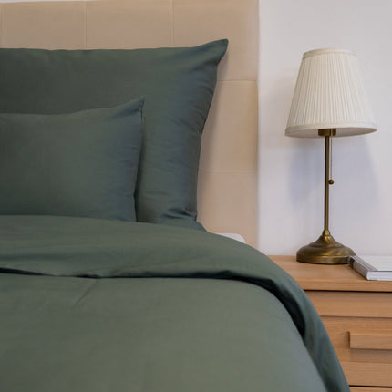 Olivazöld egyszínű szatén ágyneműhuzat garnitúra - TC 300
