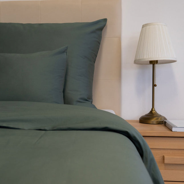 Olivazöld egyszínű szatén ágyneműhuzat garnitúra - TC 300