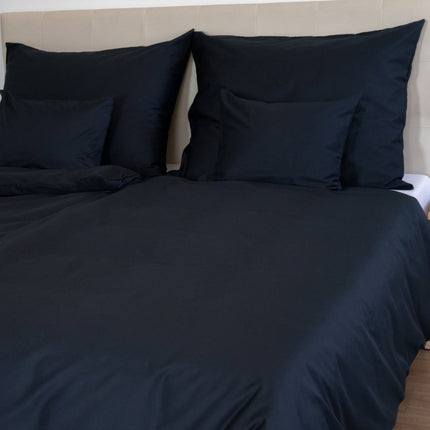 Fekete egyszínű szatén ágyneműhuzat garnitúra - TC 300