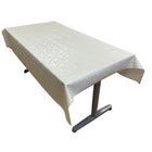 Viaszosvászon asztalterítő - Prémium minőség! - Elegáns ekrü mintás 140x140 cm