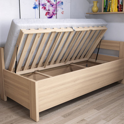 Luxus Ela bükk sarokágy támasztóval és tárolóhellyel