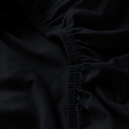 Jersey - Gumis lepedő - Fekete - PRÉMIUM MINőSÉG! - 150 gr/m2