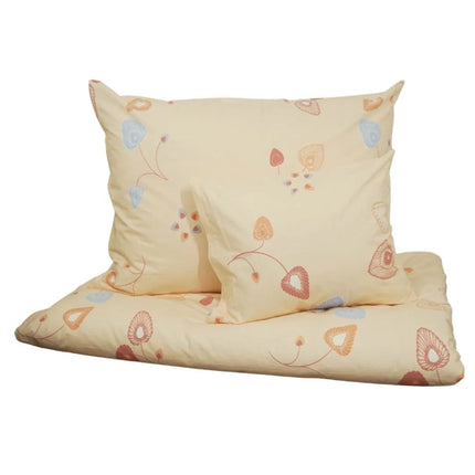 Pamut kispárnahuzat - Púder virágos